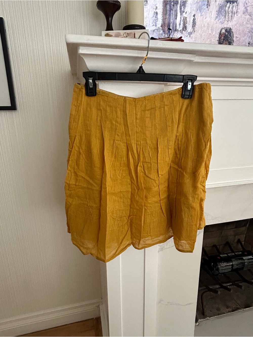 J. Crew Mustard Cotton/linen blend Skirt